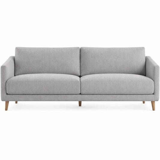 Sofa-lit 3 places en tissu gris clair