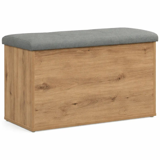 Banc de rangement en bois d'ingénierie 62x42x45 cm pour couloir