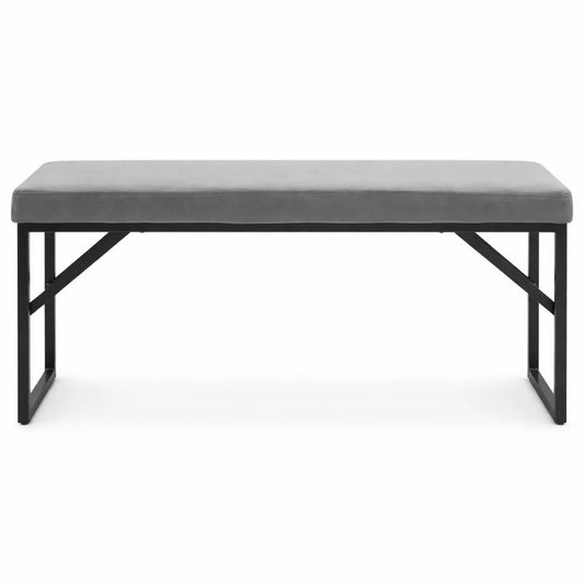 Banc rembourré en velours pour salon ou chambre, supporte jusqu'à 200 kg, 100 x 35 x 47 cm