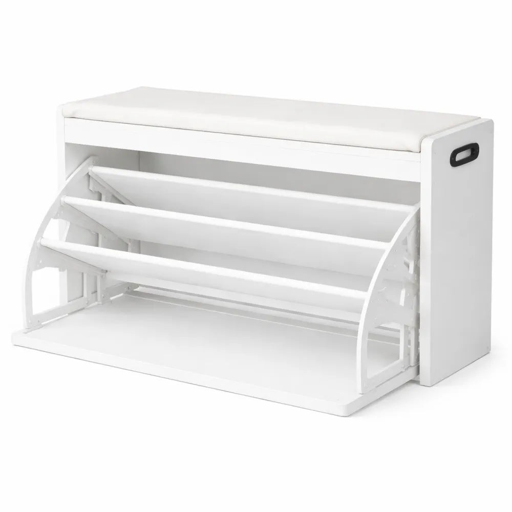 Meuble de Rangement pour Chaussures avec Coussin et Tiroir