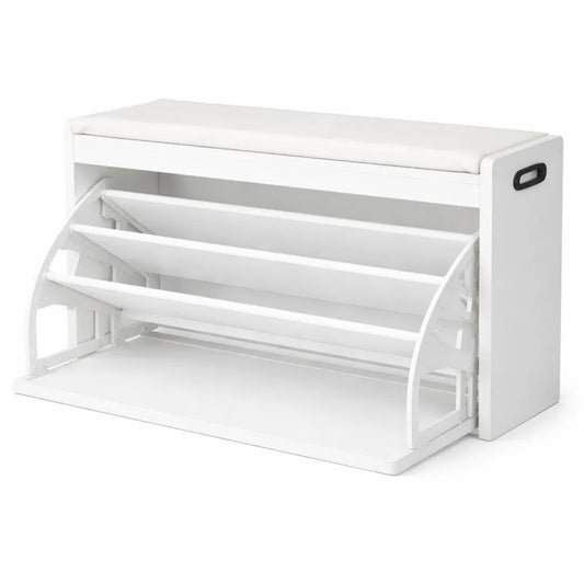 Meuble de Rangement pour Chaussures avec Coussin et Tiroir