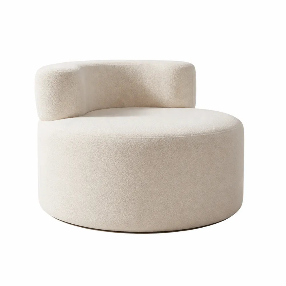 Fauteuil en Forme de Lune avec Dossier Incurvé, pour Salon et Chambre, 200KG, 80x80x59cm
